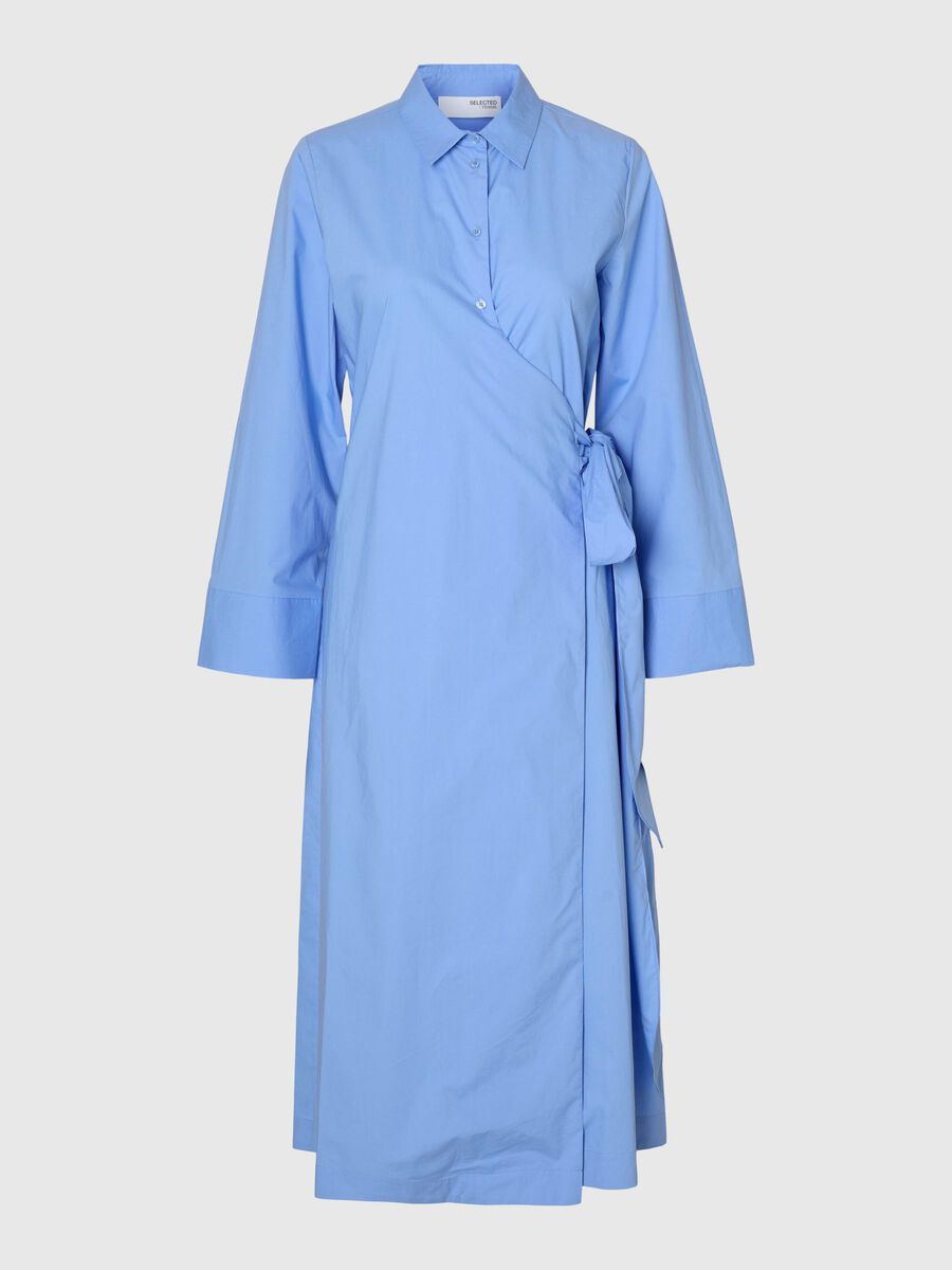 Selected TAILORED WRAP DRESS, Cornflower Blue, highres - 16096793_CornflowerBlue_001.jpg