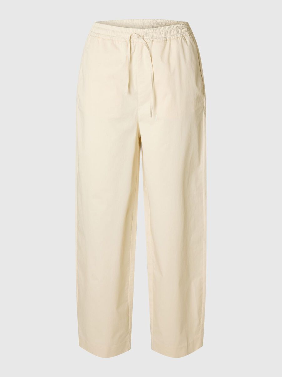 Selected COTTON BARREL FIT TROUSERS, Birch, highres - 16097727_Birch_001.jpg