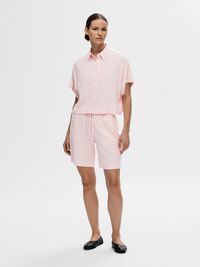 VISCOSE BLEND SHORTS, Cradle Pink, highres