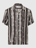 Selected PATTERNED SHORT SLEEVED SHIRT, Black, highres - 16088360_Black_1165906_001.jpg