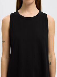MINI KLEID OHNE ÄRMEL, Black, highres