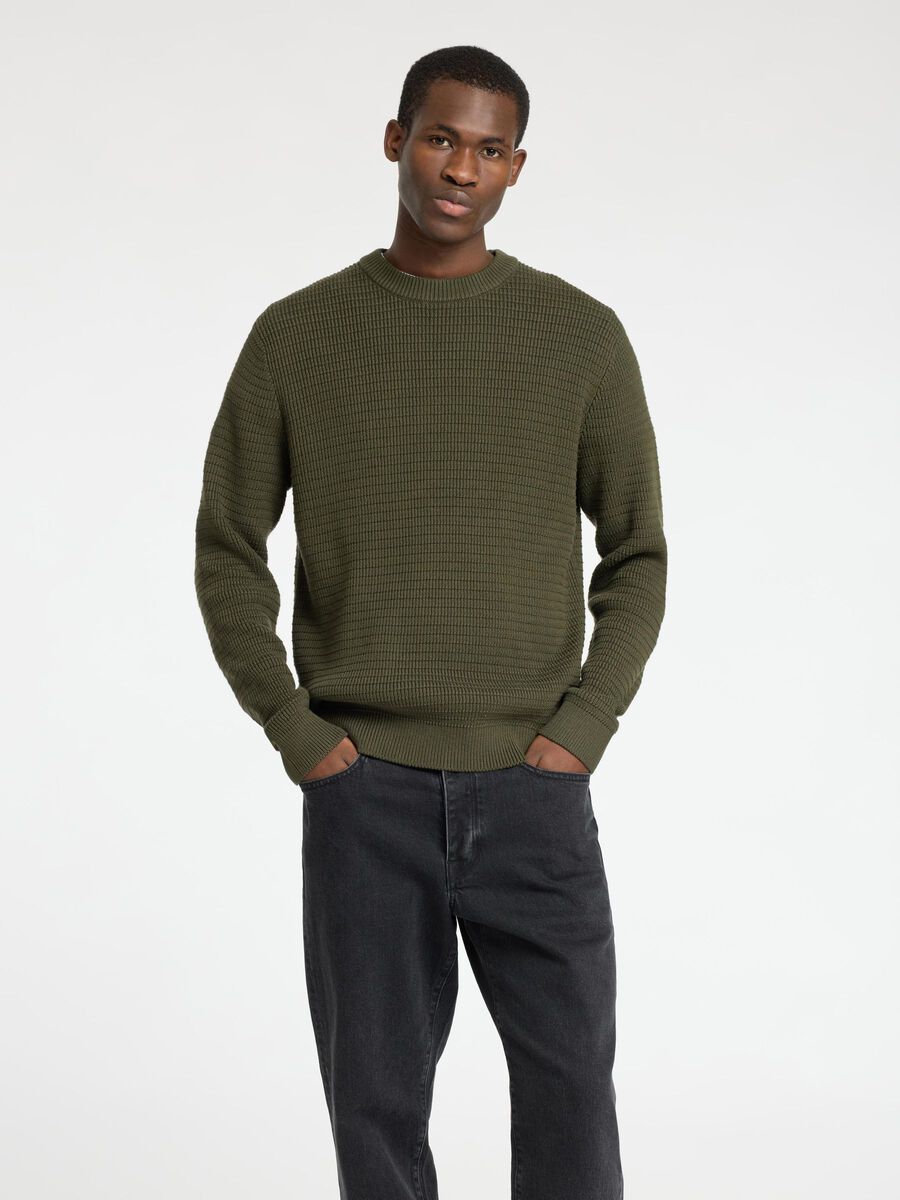 Selected STRUCTURED CREWNECK JUMPER, Forest Night, highres - 16095614_ForestNight_003.jpg