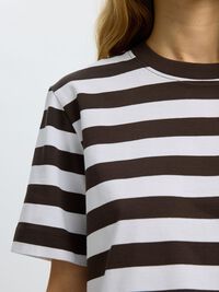 STRIPED BOXY FIT T-SHIRT, Delicioso, highres