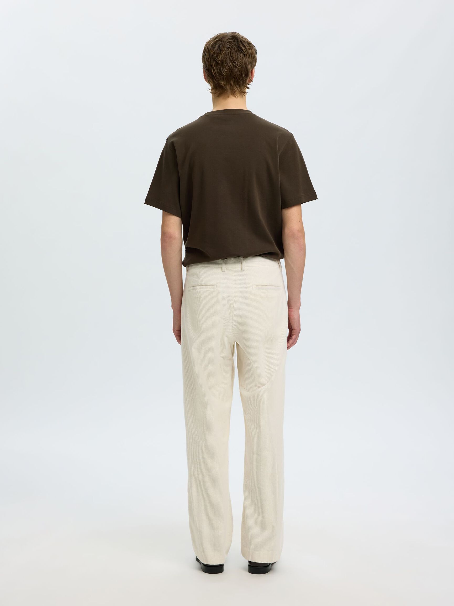CORD LOOSE FIT HOSEN, Egret, highres