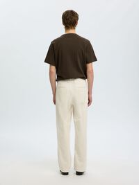 CORD LOOSE FIT HOSEN, Egret, highres