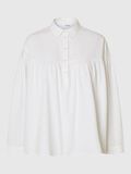 Selected 100% COTTON LONG SLEEVED BLOUSE, Bright White, highres - 16098406_BrightWhite_001.jpg