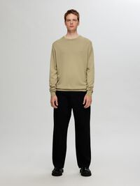 SWETER Z OKRĄGŁYM DEKOLTEM, Kelp, highres