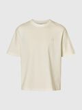 Selected RELAXED FIT T-SHIRT MIT RUNDHALSAUSSCHNITT, Egret, highres - 16099030_Egret_001.jpg