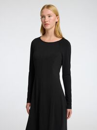 LANGARM MINIKLEID, Black, highres