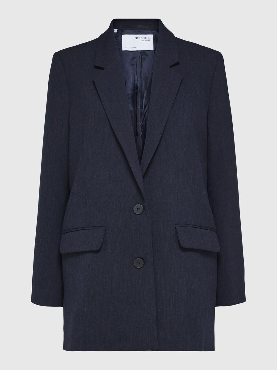 Selected VISKOSEMIX OVERSIZED BLAZER, Dark Sapphire, highres - 16090235_DarkSapphire_1037891_001.jpg