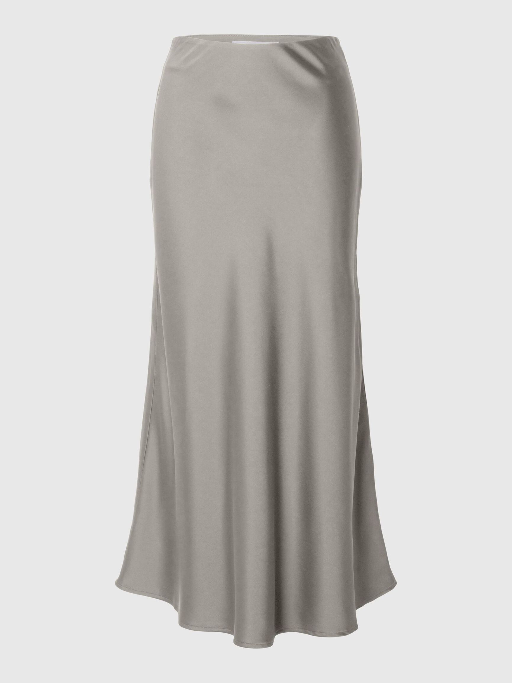 SATIN MAXI SKIRT, Dove, highres