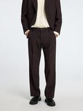 Selected WOOL BLEND PLEATED LOOSE-FIT TROUSERS, Demitasse, highres - 16097838_Demitasse_003.jpg