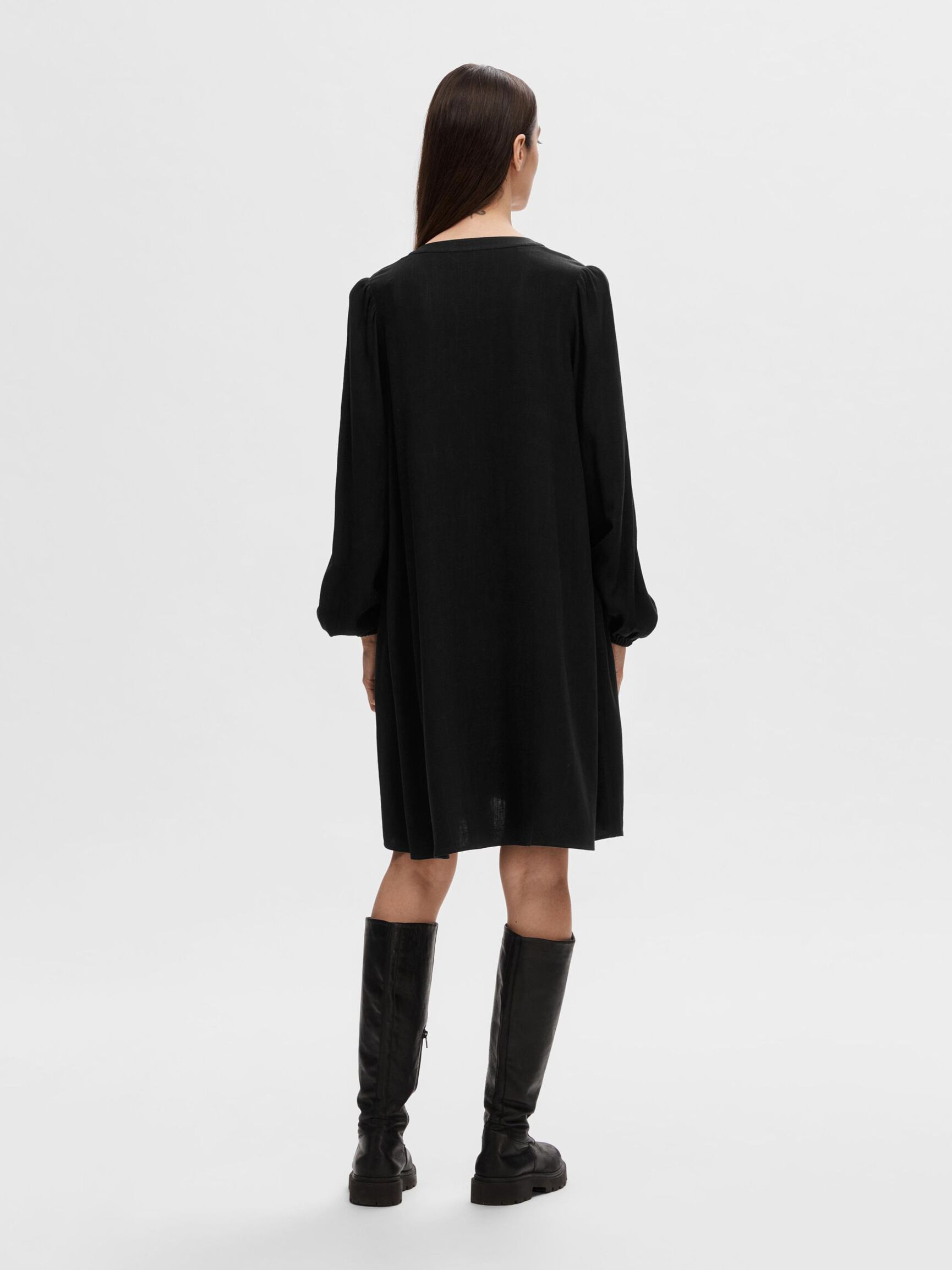 VISCOSEMIX MINI JURK, Black, highres