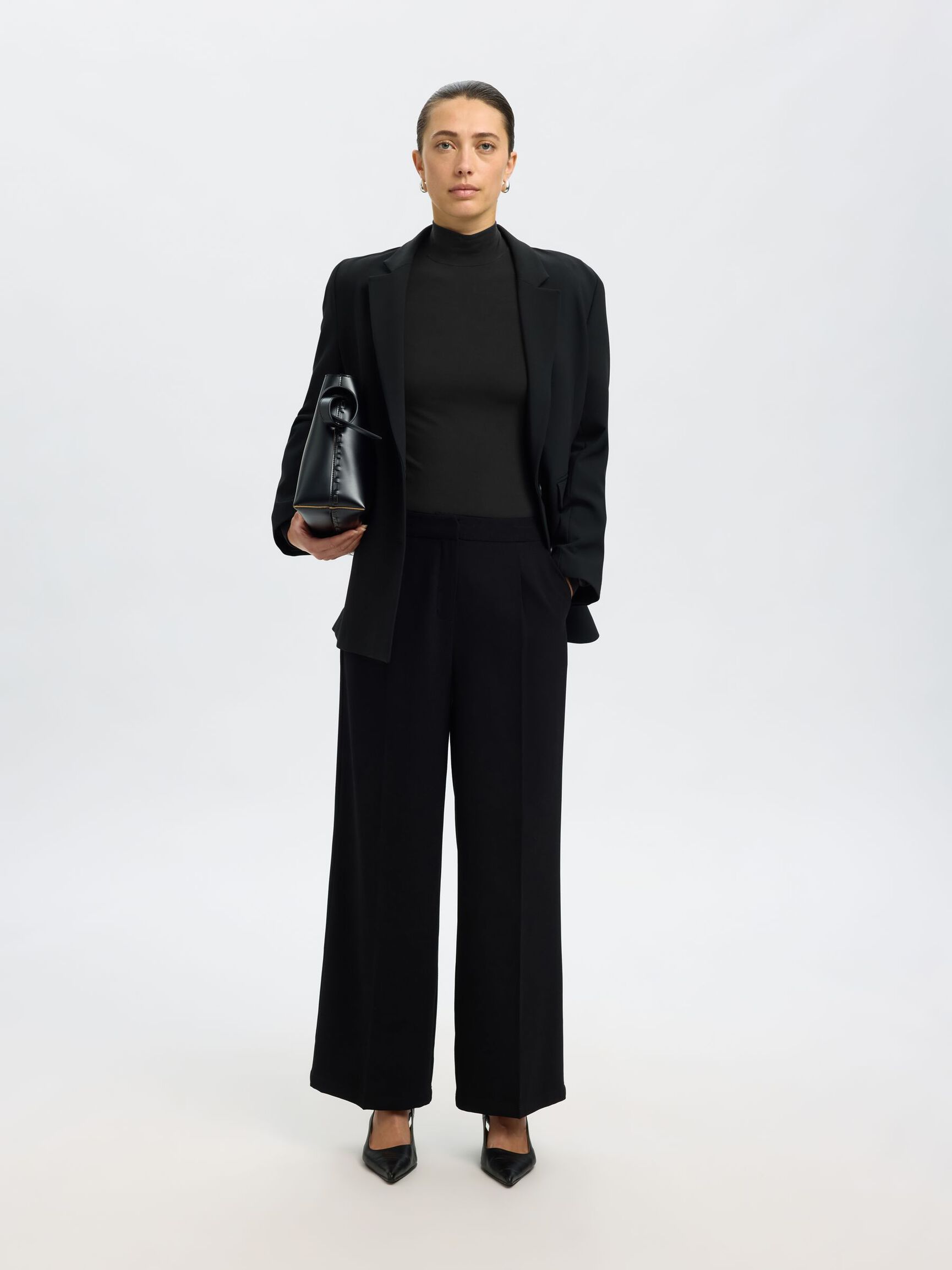 TOP A MANICHE LUNGHE, Black, highres