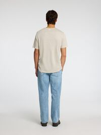 LINNEN T-SHIRT, Oatmeal, highres