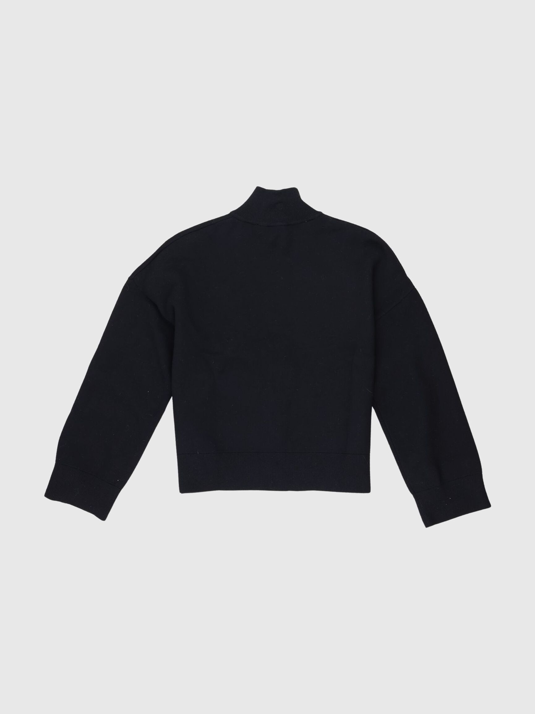 ZIPPED CARDIGAN, Black, highres