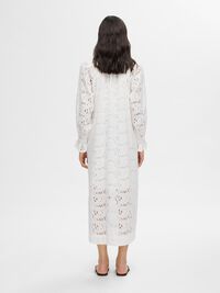 BRODERIE ANGLAISE MAXI JURK, Snow White, highres