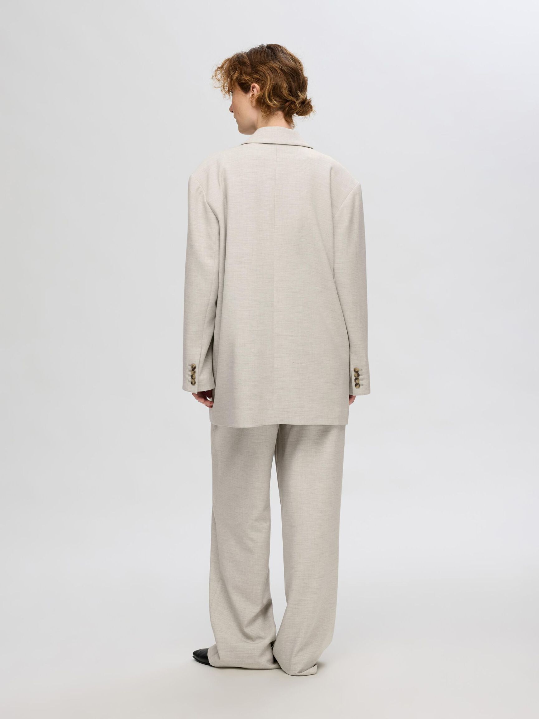 VISKOSEMIX OVERSIZED BLAZER, Dove, highres