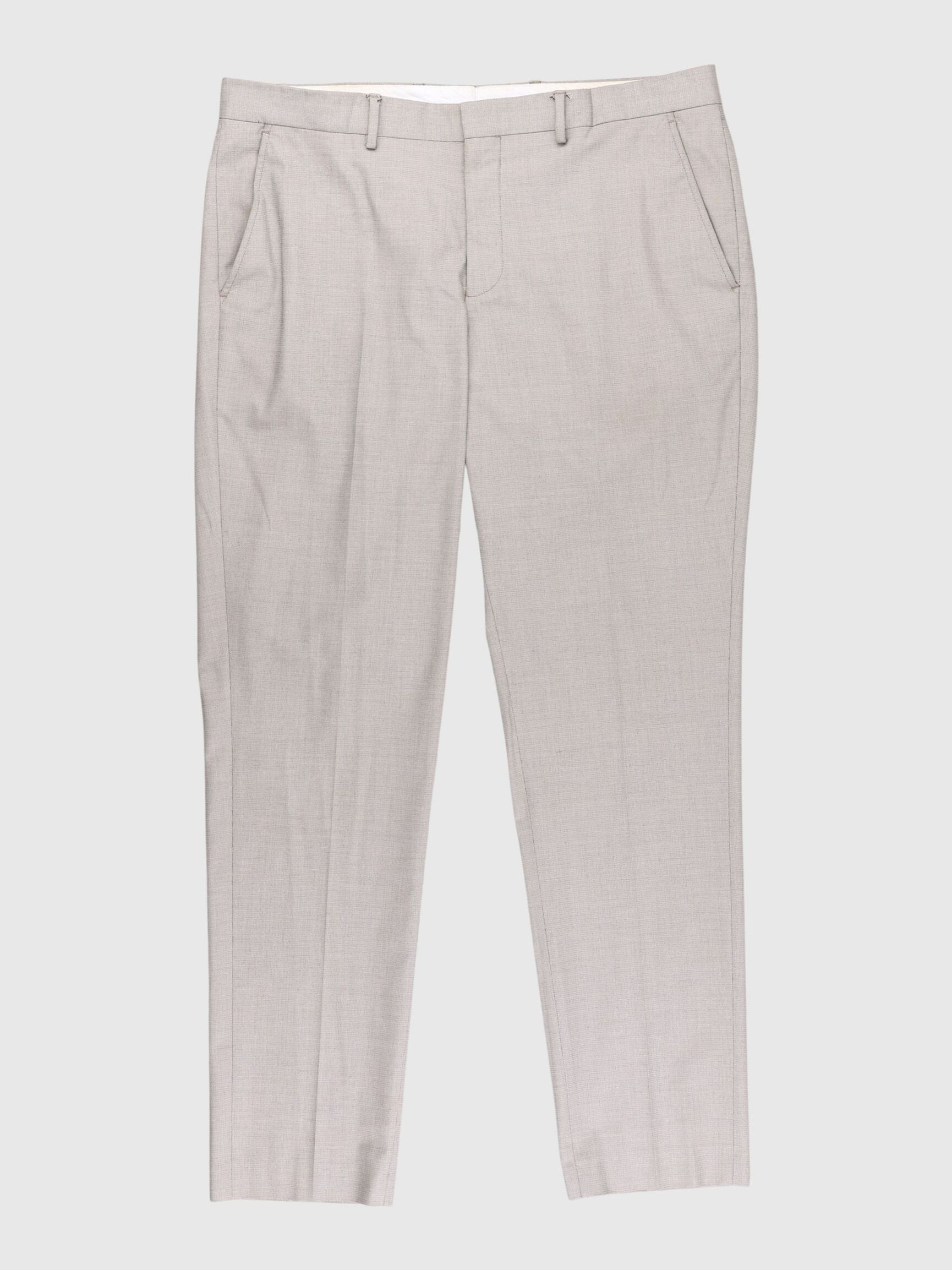 SLIM FIT RECYCELTER POLYESTER ANZUG HOSE, Sand, highres