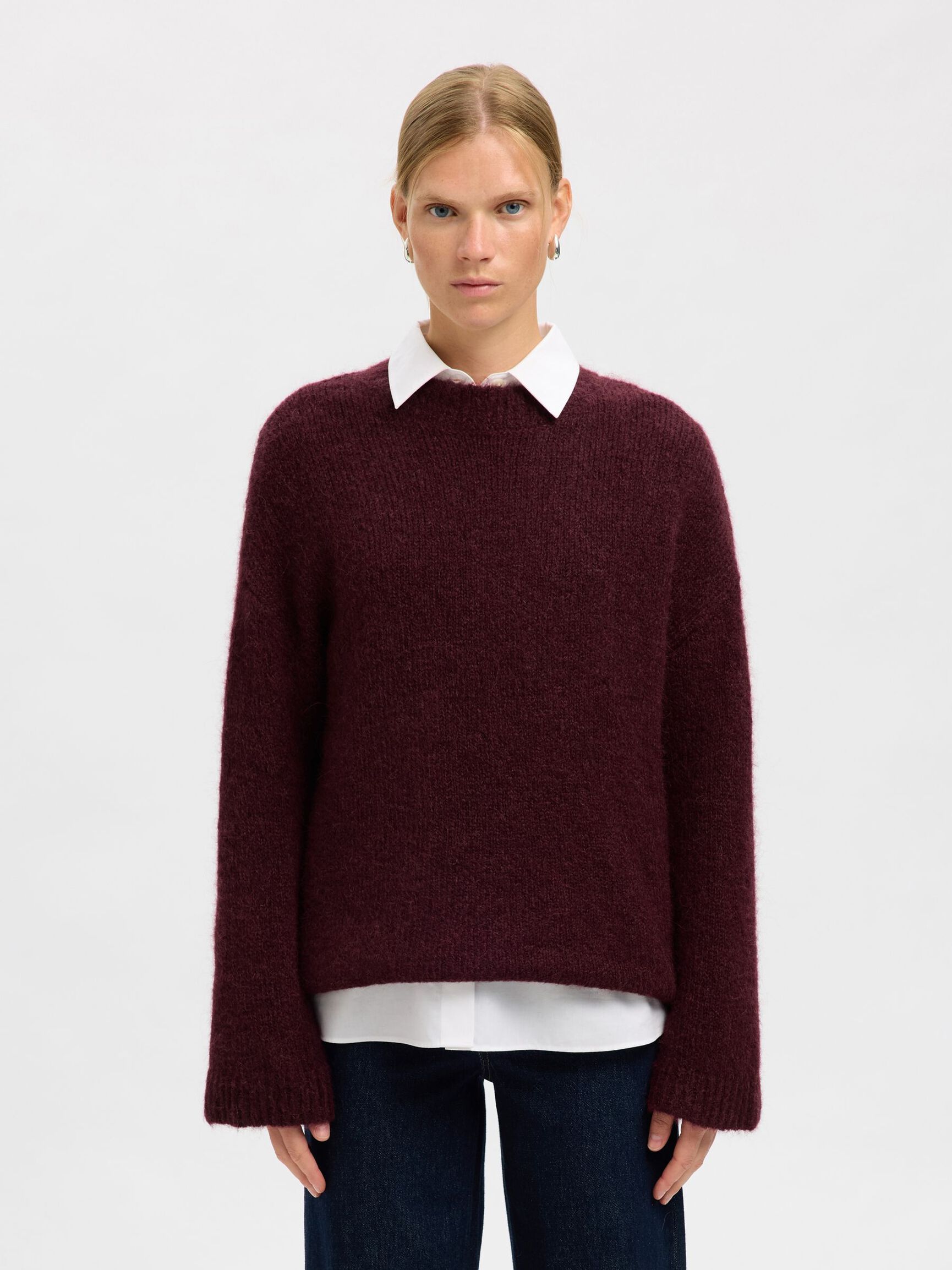 WOOL BLEND  PULLOVER, Fig, highres