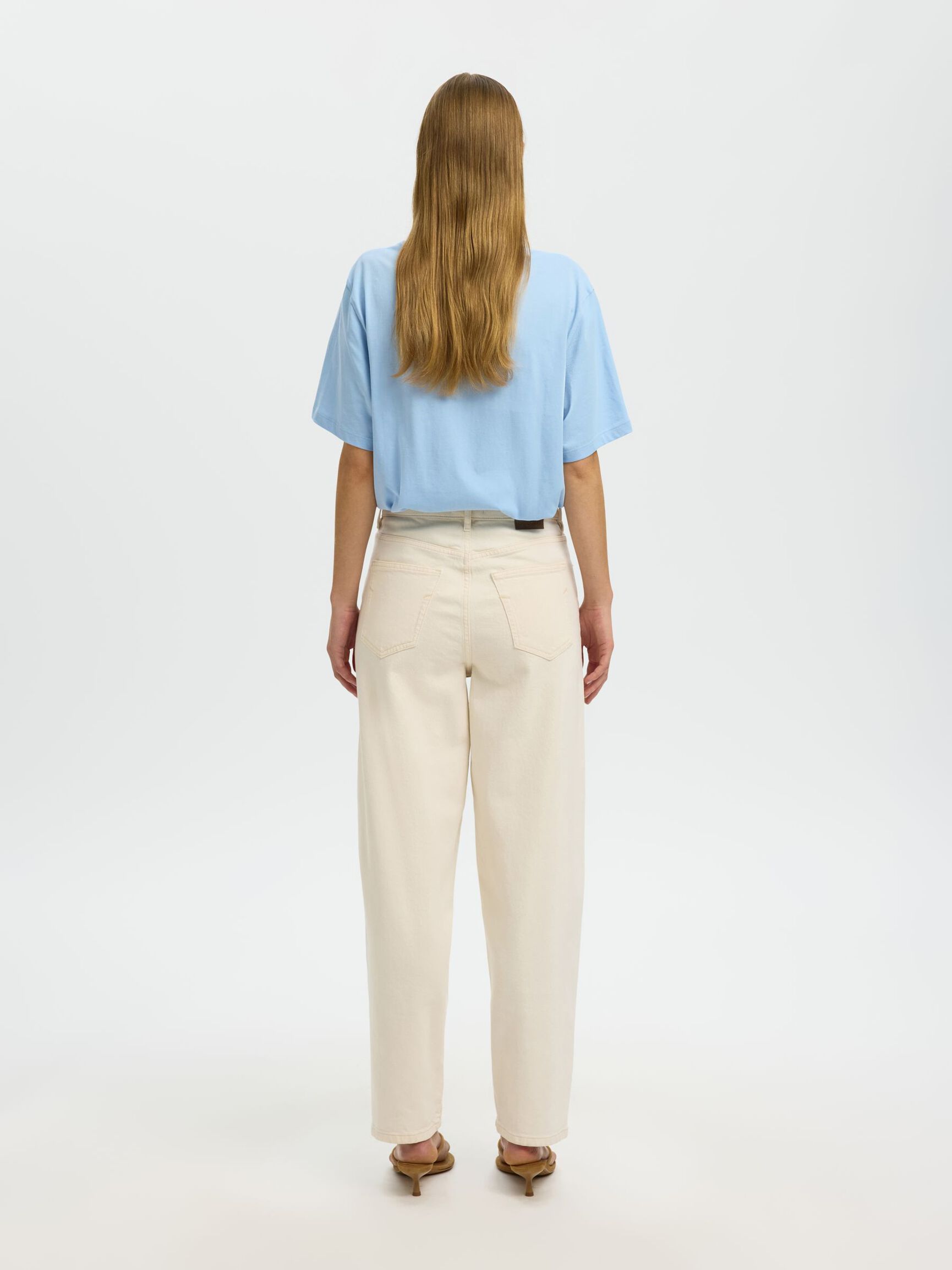 COTTON CREWNECK T-SHIRT, Cashmere Blue, highres