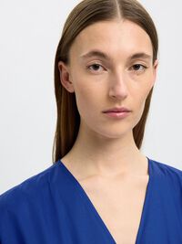 TIE FRONT MIDI DRESS, Dazzling Blue, highres