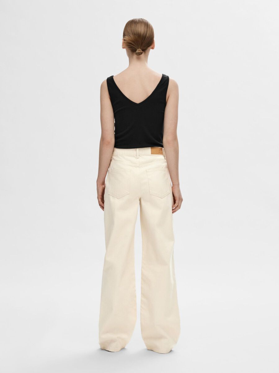 Selected WHITE WIDE FIT JEANS, White Denim, highres - 16092991_WhiteDenim_004.jpg