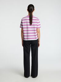 STRIPED BOXY FIT T-SHIRT, First Bloom, highres