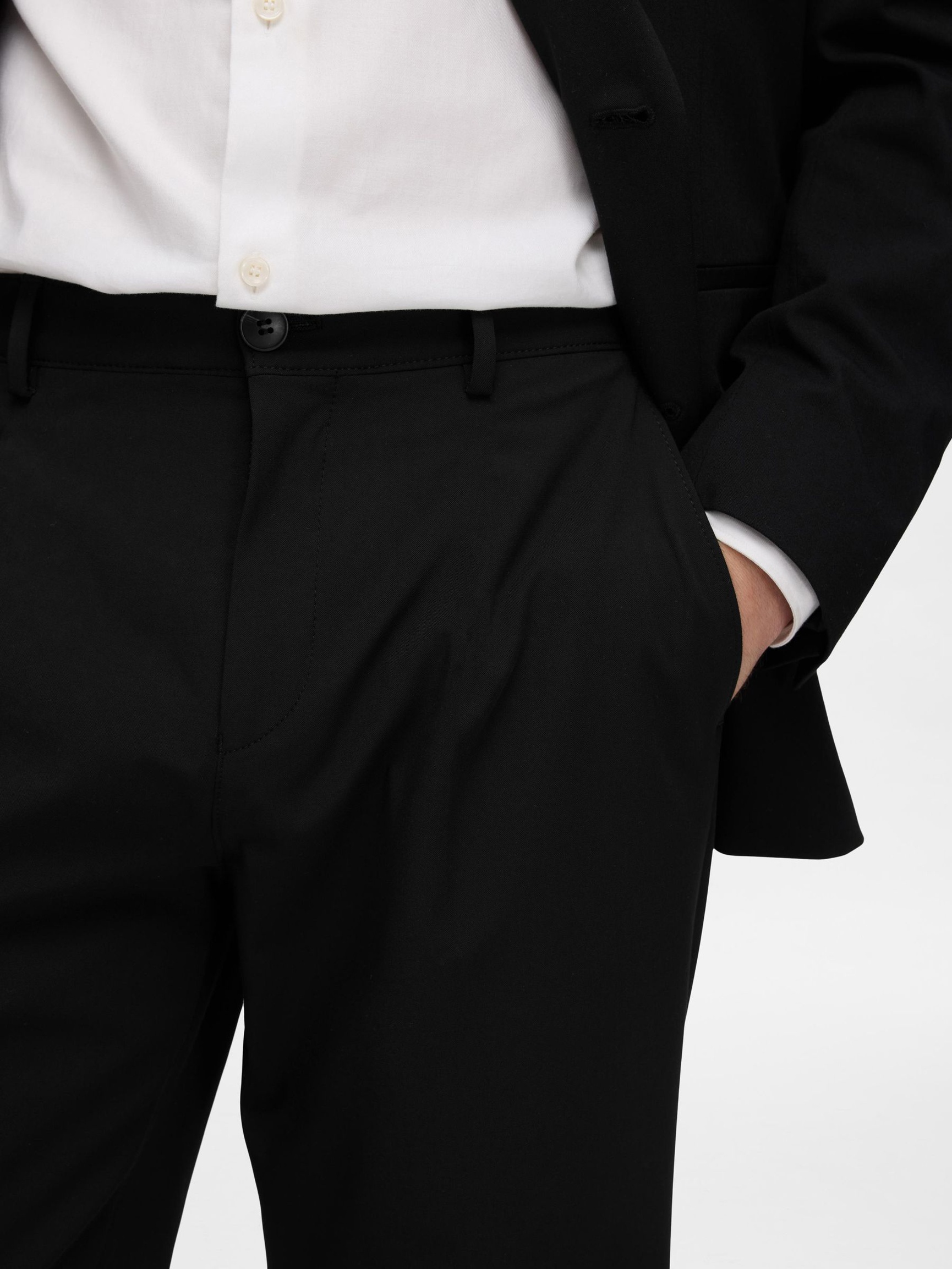LOOSE FIT TROUSERS, Black, highres