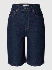 DENIM BERMUDA SHORTS, Dark Blue Denim, highres