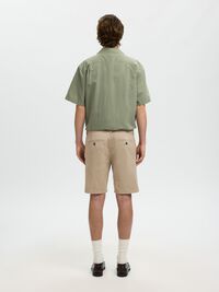 SLIM-FIT CHINO SHORTS, Greige, highres
