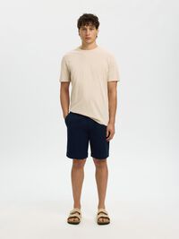 COTTON SLUB T-SHIRT, Oatmeal, highres