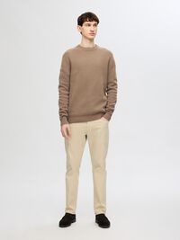 RONDE HALS SWEATER, Morel, highres