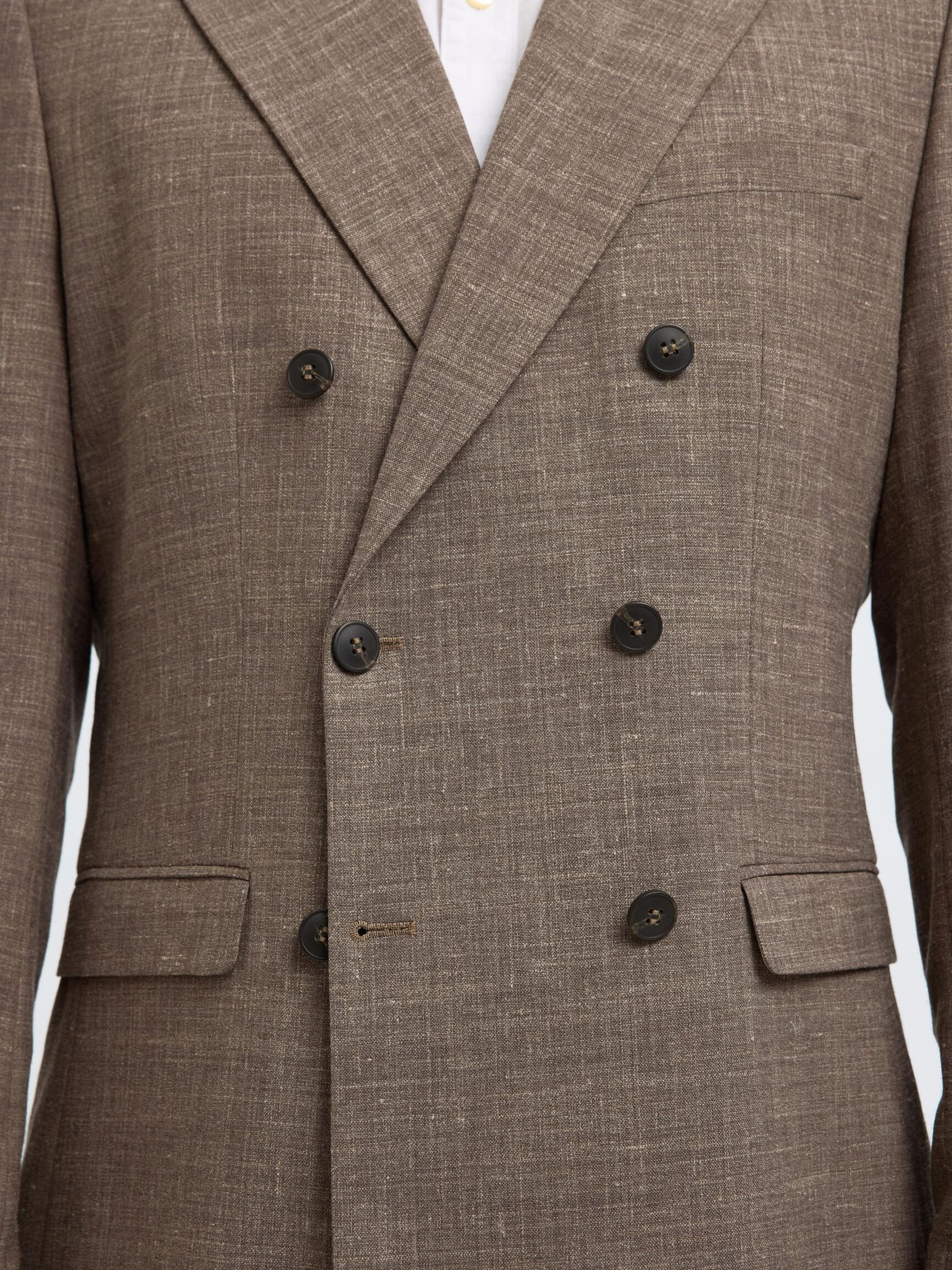 SLIM FIT ZWEIREIHIGER BLAZER, Dark Sand Melange, highres