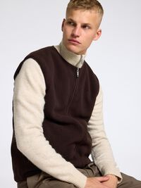 TEDDY VEST, Chocolate Torte, highres