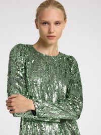 SEQUIN  MINI DRESS, Loden Frost, highres
