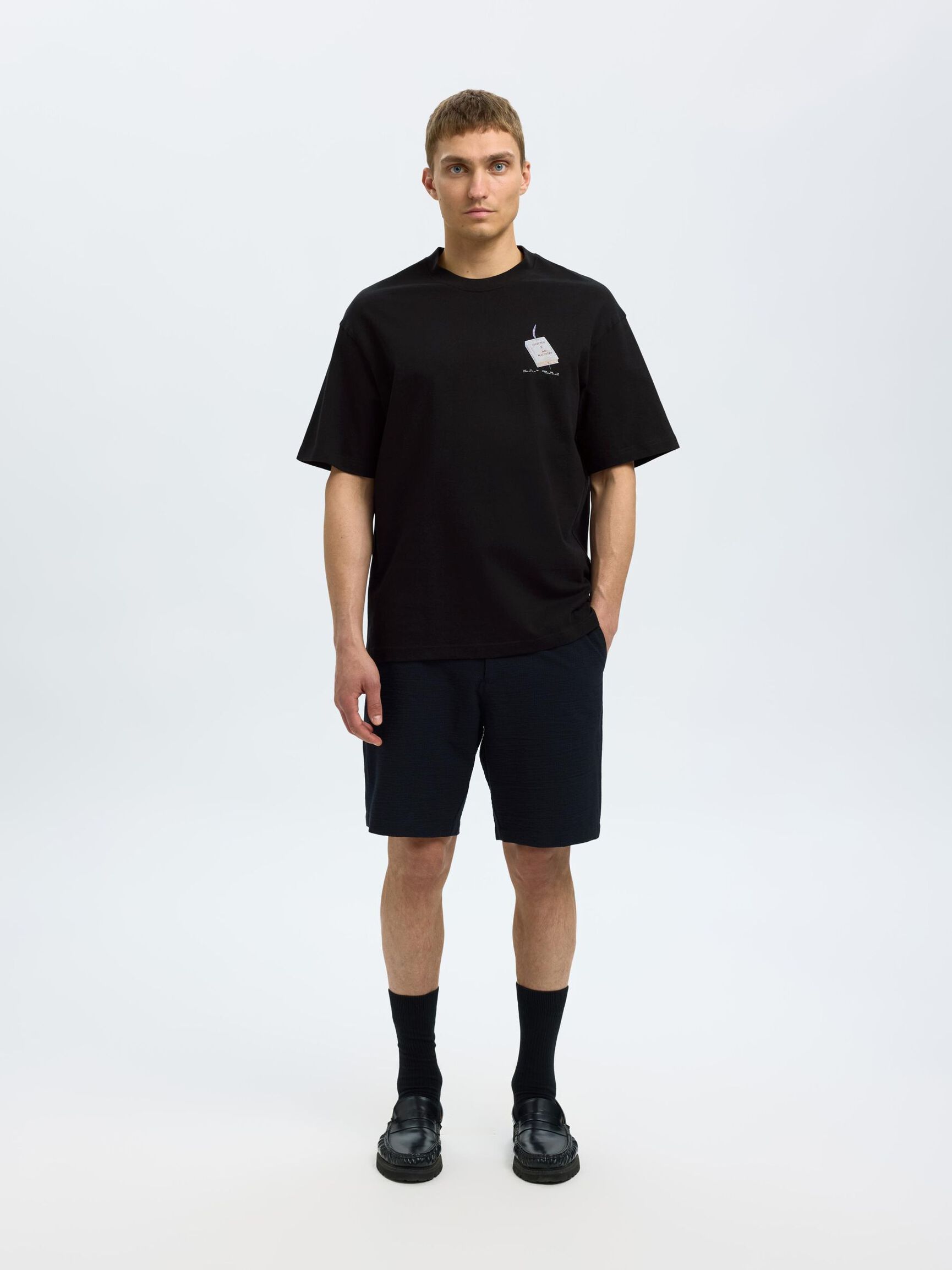 IMPRIMÉE T-SHIRT RAS DU COU, Black, highres