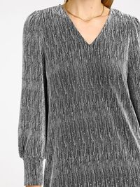 GLITTERY MINI DRESS, Black, highres