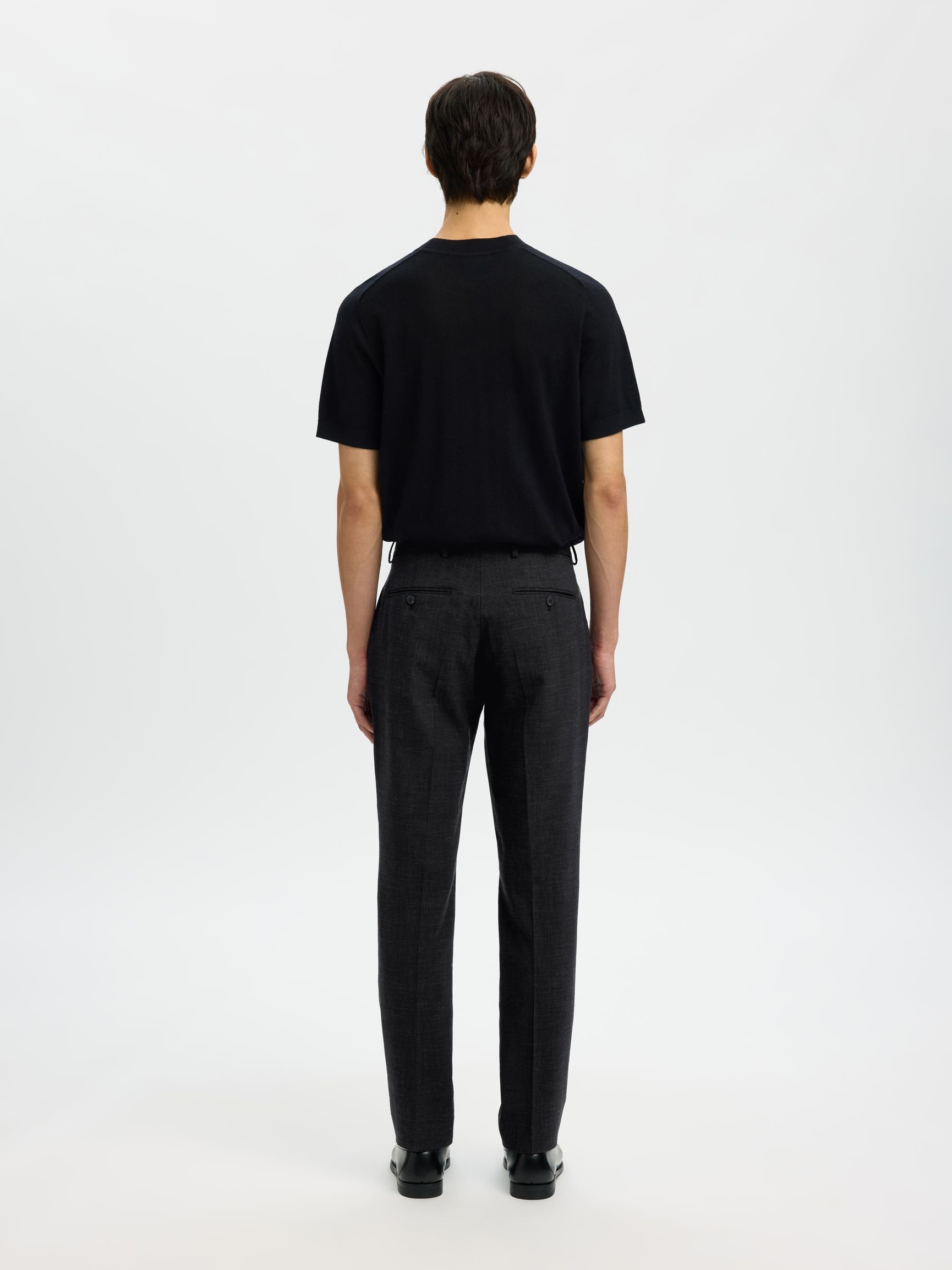 SLIM FIT ANZUGHOSE, Black, highres