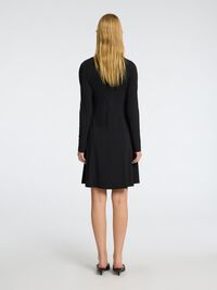LANGARM MINIKLEID, Black, highres