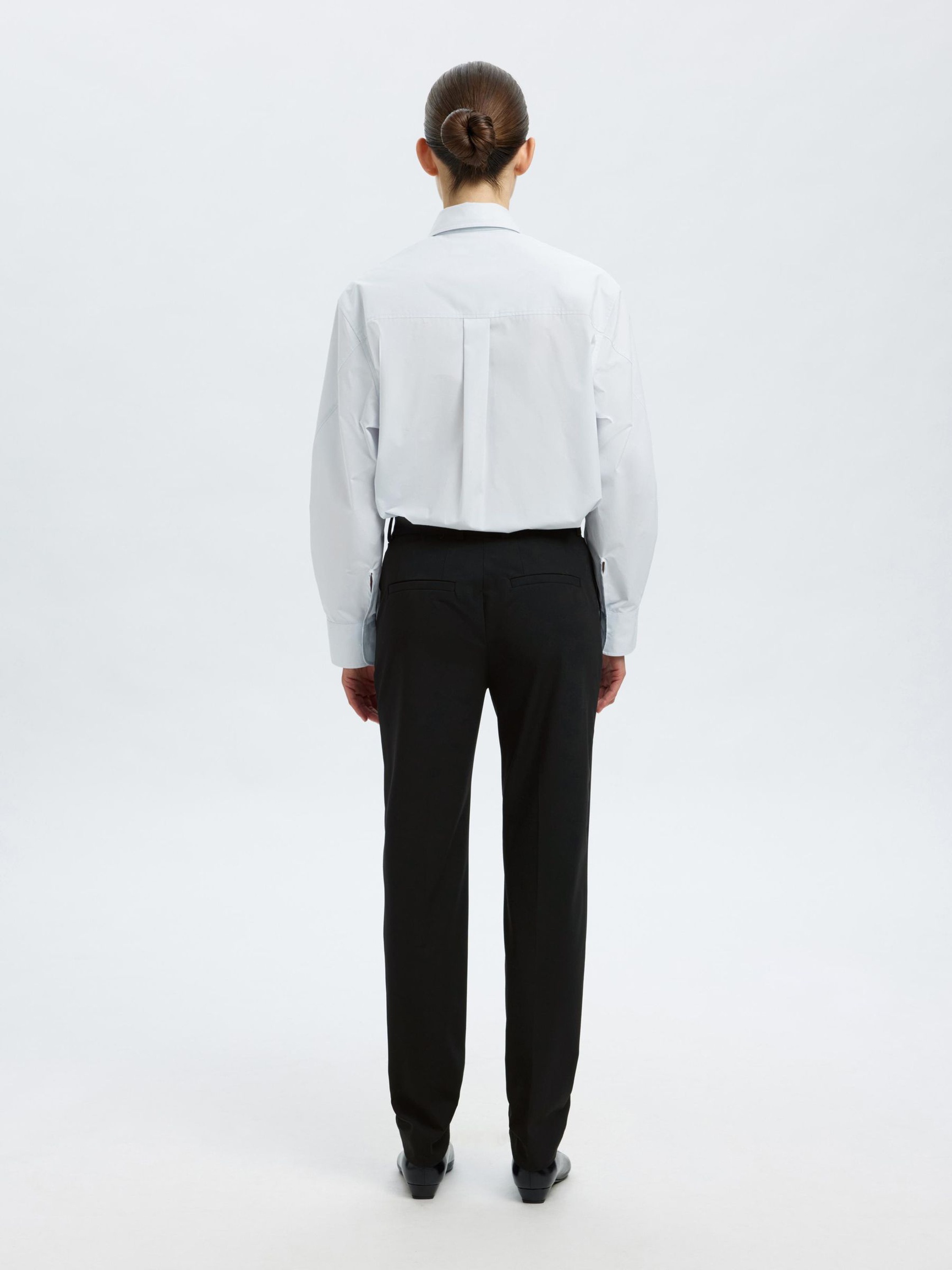 SKRÆDDERSYEDE TAPERED BUKSER, Black, highres