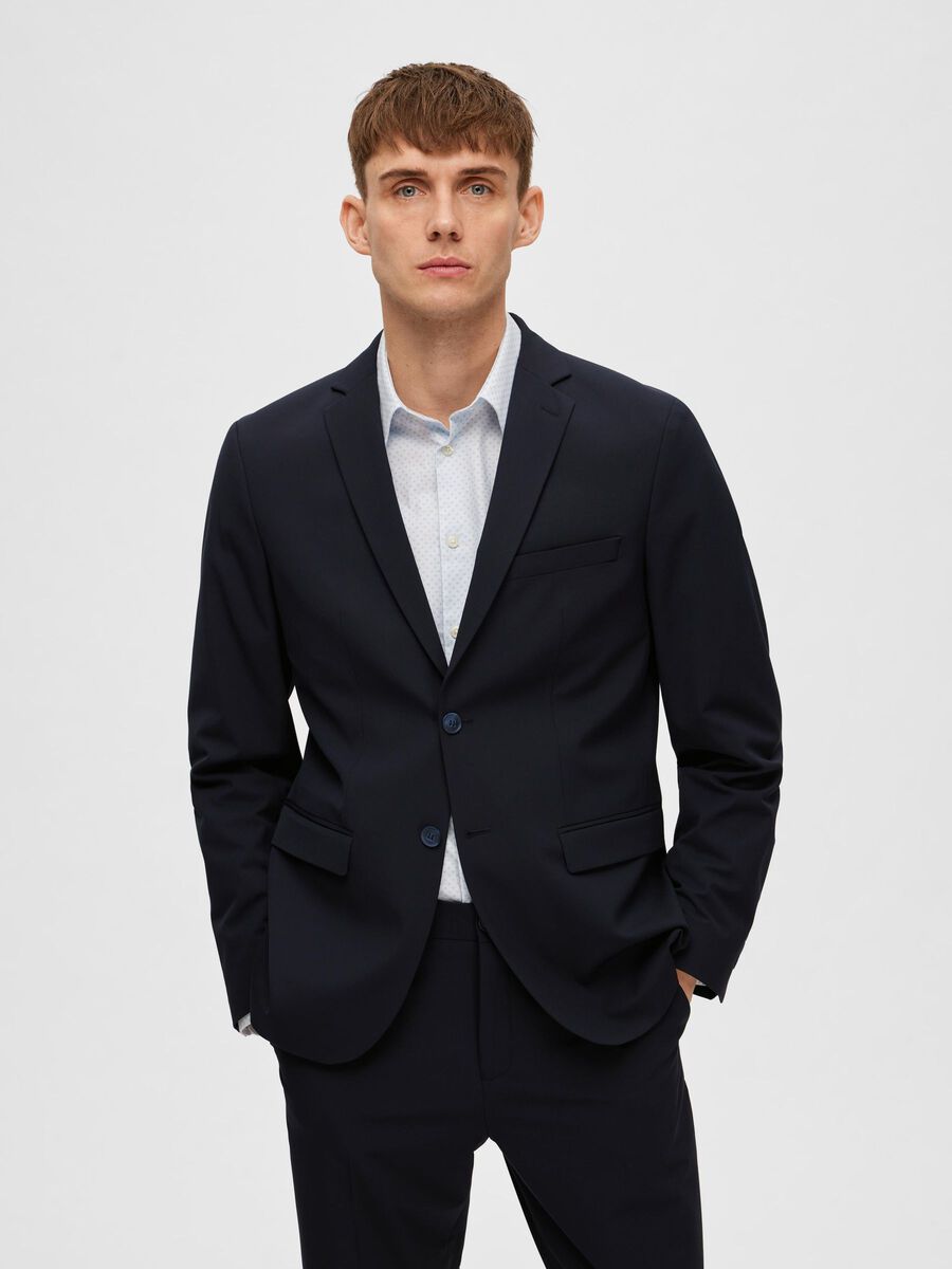 Selected VISKOSEMIX SLIM FIT BLAZER, Navy Blazer, highres - 16087824_NavyBlazer_003.jpg