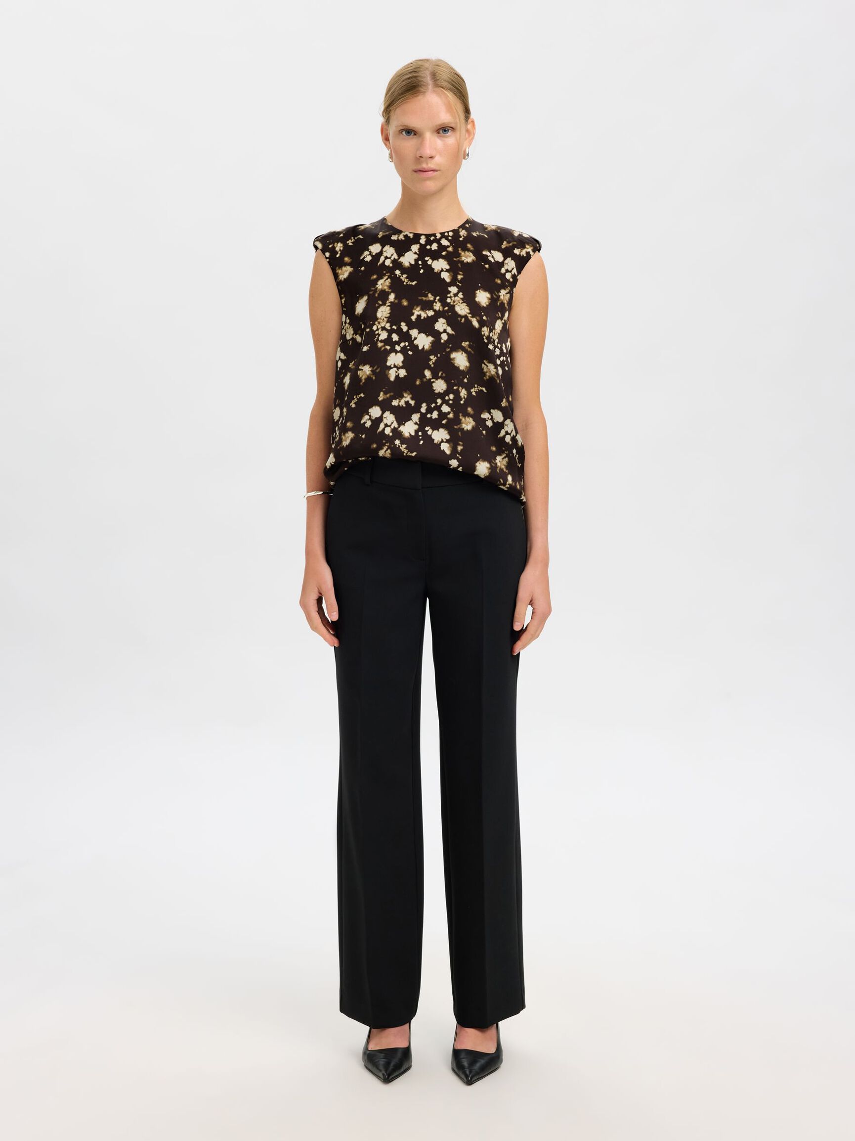 VISCOSE PRINTED  TOP, Demitasse, highres