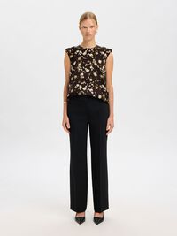 VISCOSE PRINTED  TOP, Demitasse, highres