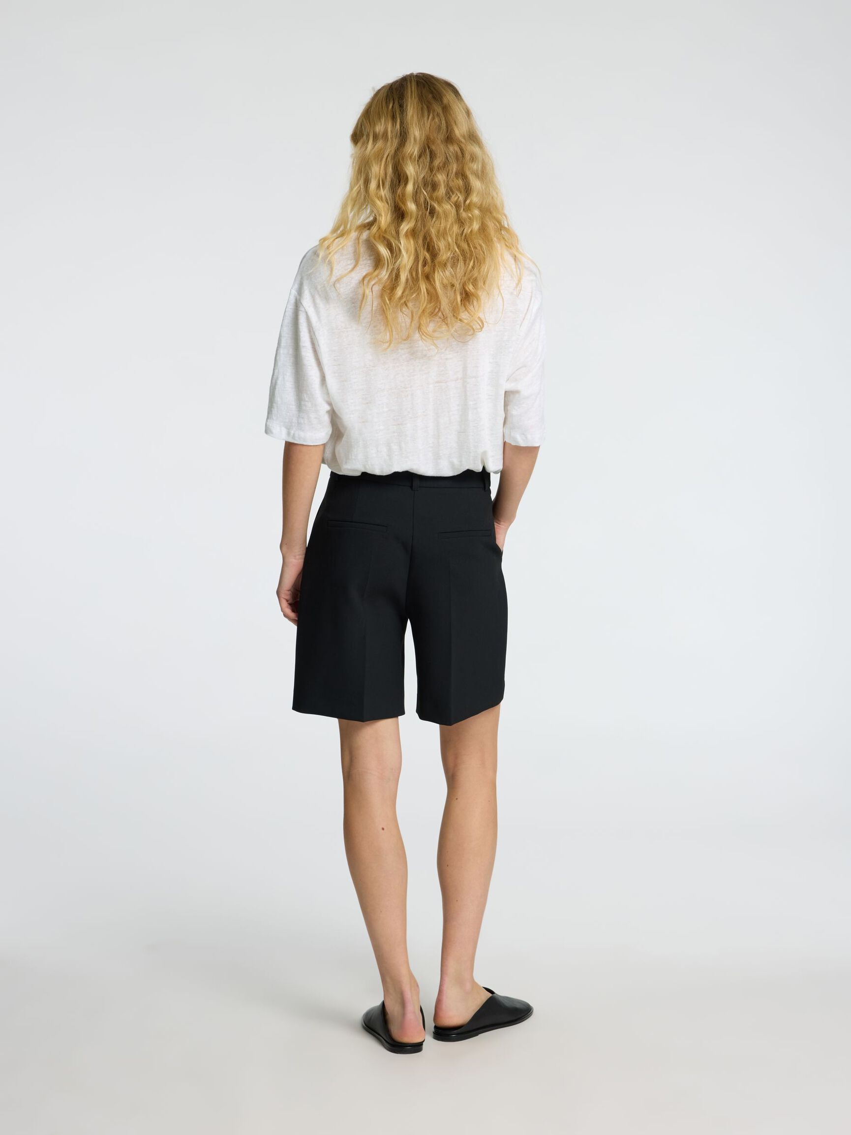 LINEN T-SHIRT, Bright White, highres