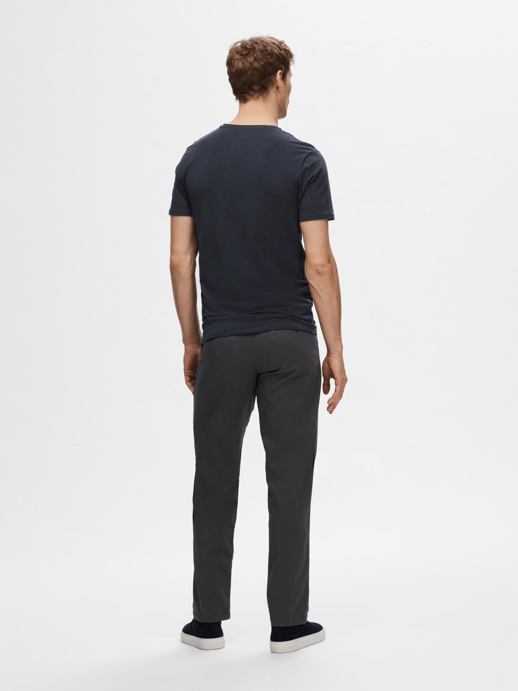 V-NECK T-SHIRT, Navy Blazer, highres