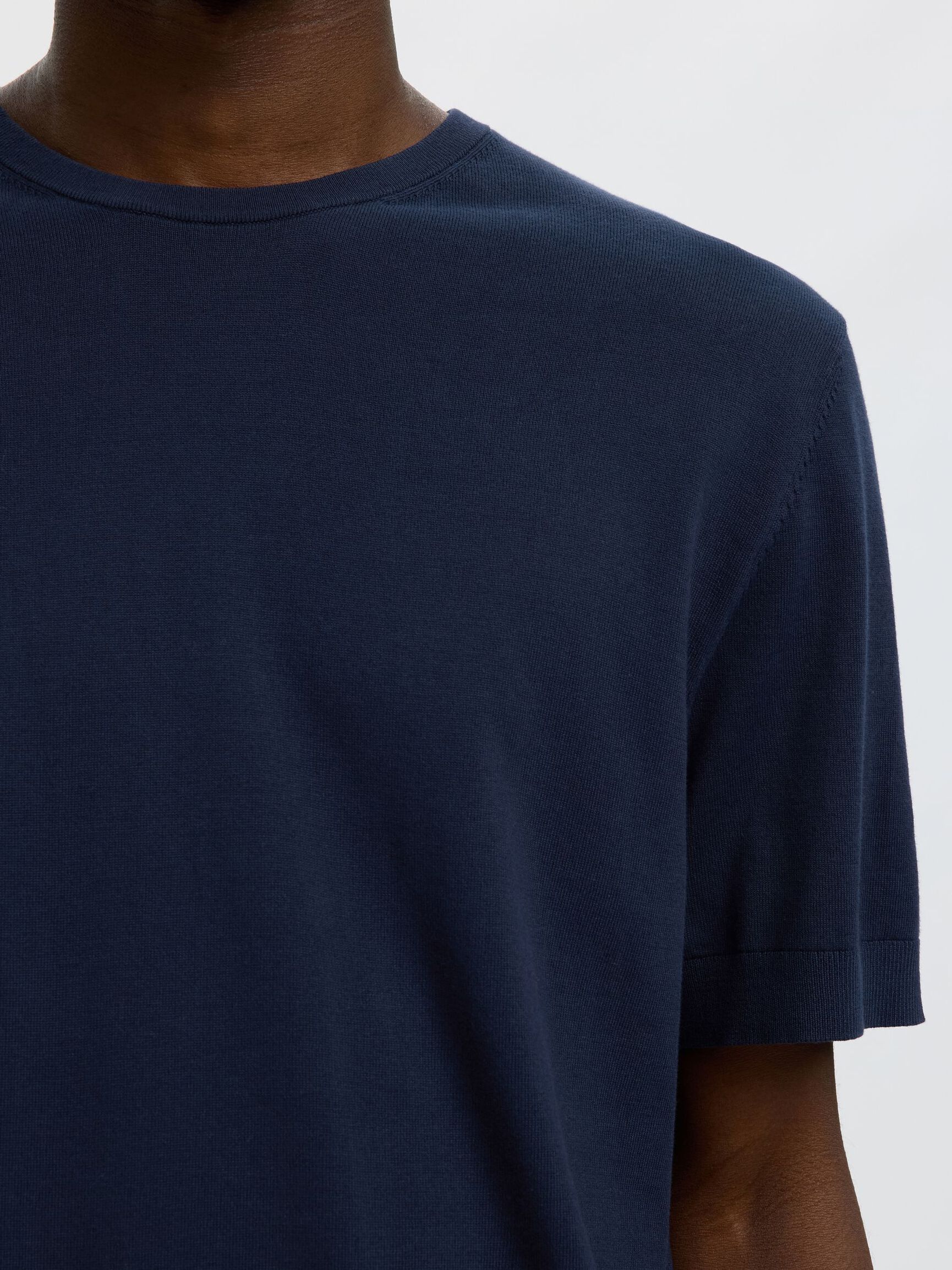 COTON T-SHIRT, Navy Blazer, highres