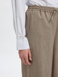 WOOL BLEND SUIT TROUSERS, Oatmeal, highres