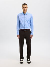 WOVEN WOOL BLEND TROUSERS, Demitasse, highres