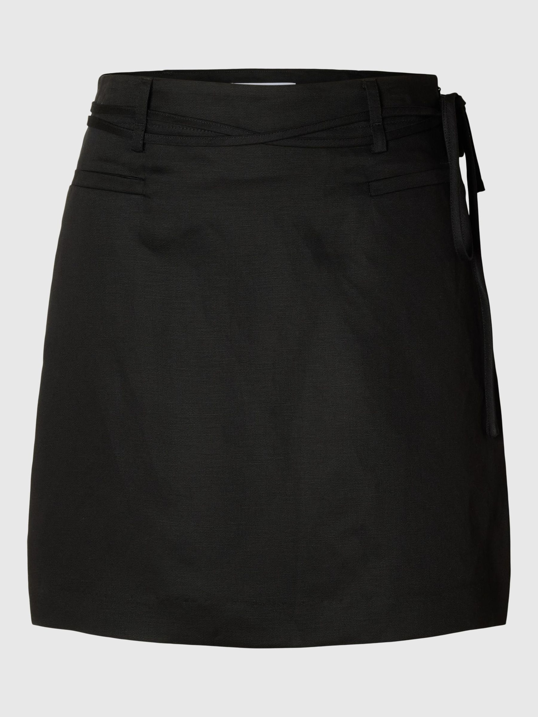 LINBLANDING MINISKJØRT, Black, highres